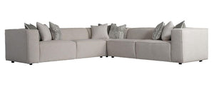 Bernhardt - Bliss Fabric Sectional - White/Cream (Railroad) - K1878 - P7432A, P7441A, P7442A