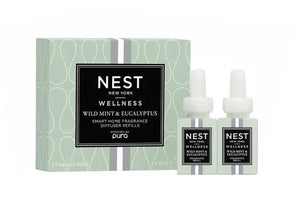 Wild Mint & Eucalyptus Refill Duo for NEST x Pura Smart Home Fragrance Diffuser - Smart Vials
