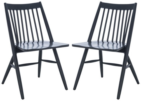 Safavieh Wren 19H Spindle Dining Chair (Set of 2), DCH1000 - Dark Grey