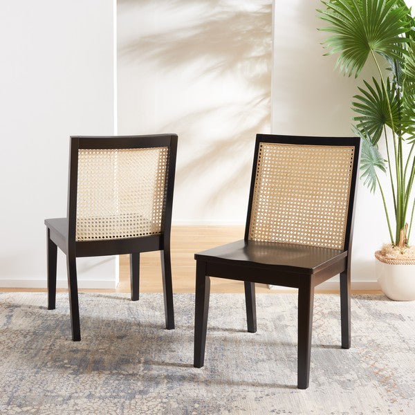 Safavieh Levy Dining Chair , DCH1011 - Black / Natural