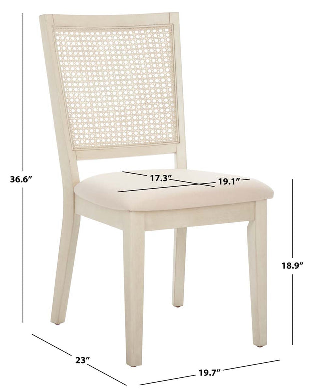 Safavieh Margo Dining Chair (Set of 2) , DCH1012 - White Washed / Beige