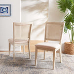 Safavieh Margo Dining Chair (Set of 2) , DCH1012 - White Washed / Beige