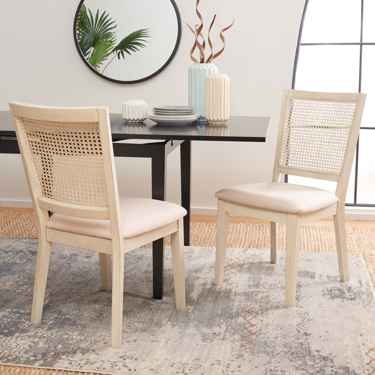 Safavieh Margo Dining Chair (Set of 2) , DCH1012 - White Washed / Beige