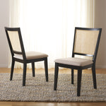 Safavieh Margo Dining Chair (Set of 2) , DCH1012 - Black / Beige/Natural