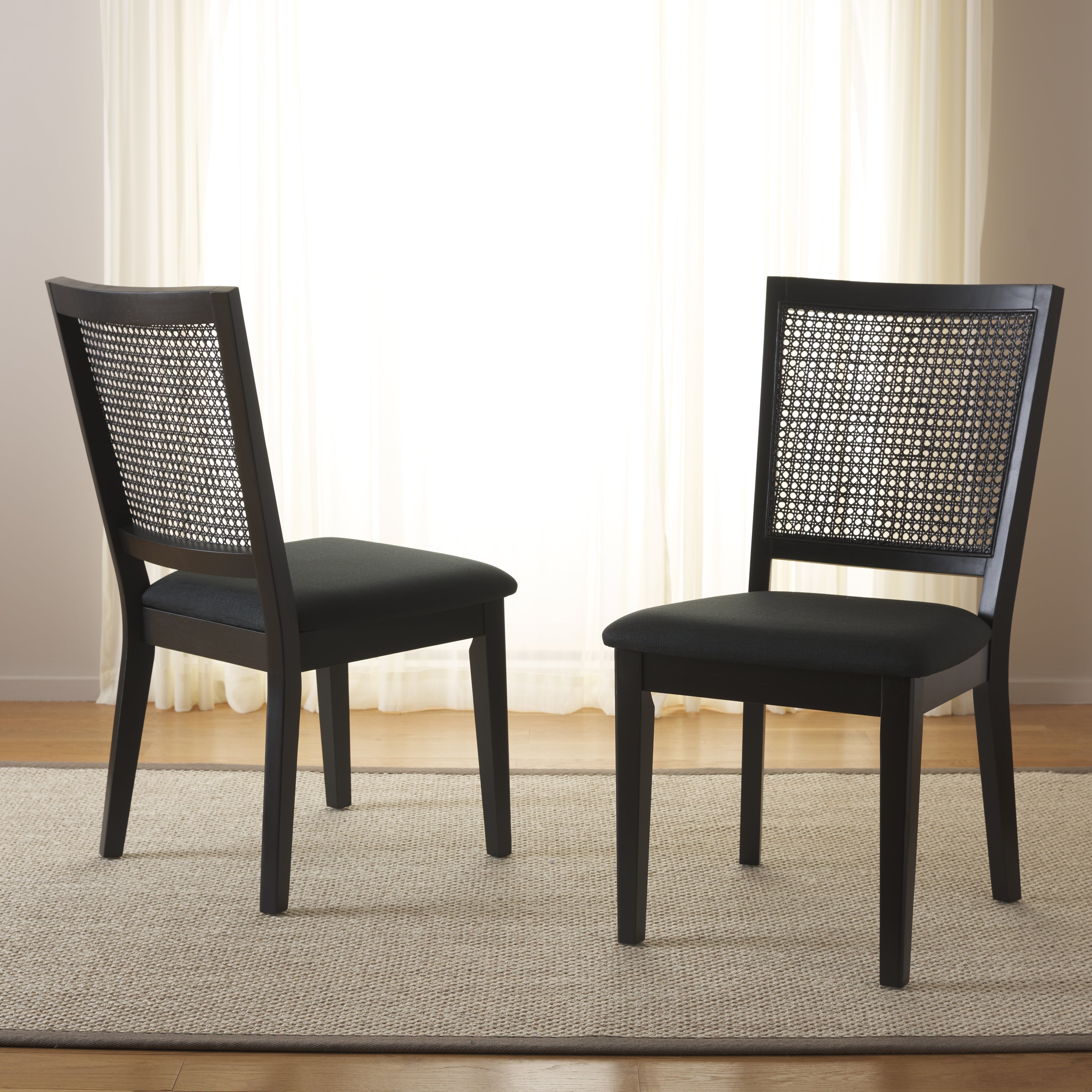 Safavieh Margo Dining Chair (Set of 2) , DCH1012 - Black / Black