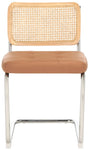Safavieh Coralia Dining Chair, DCH1101 - Cognac / Natural/Chrome