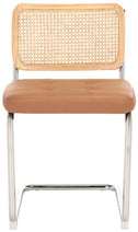 Safavieh Coralia Dining Chair, DCH1101 - Cognac / Natural/Chrome