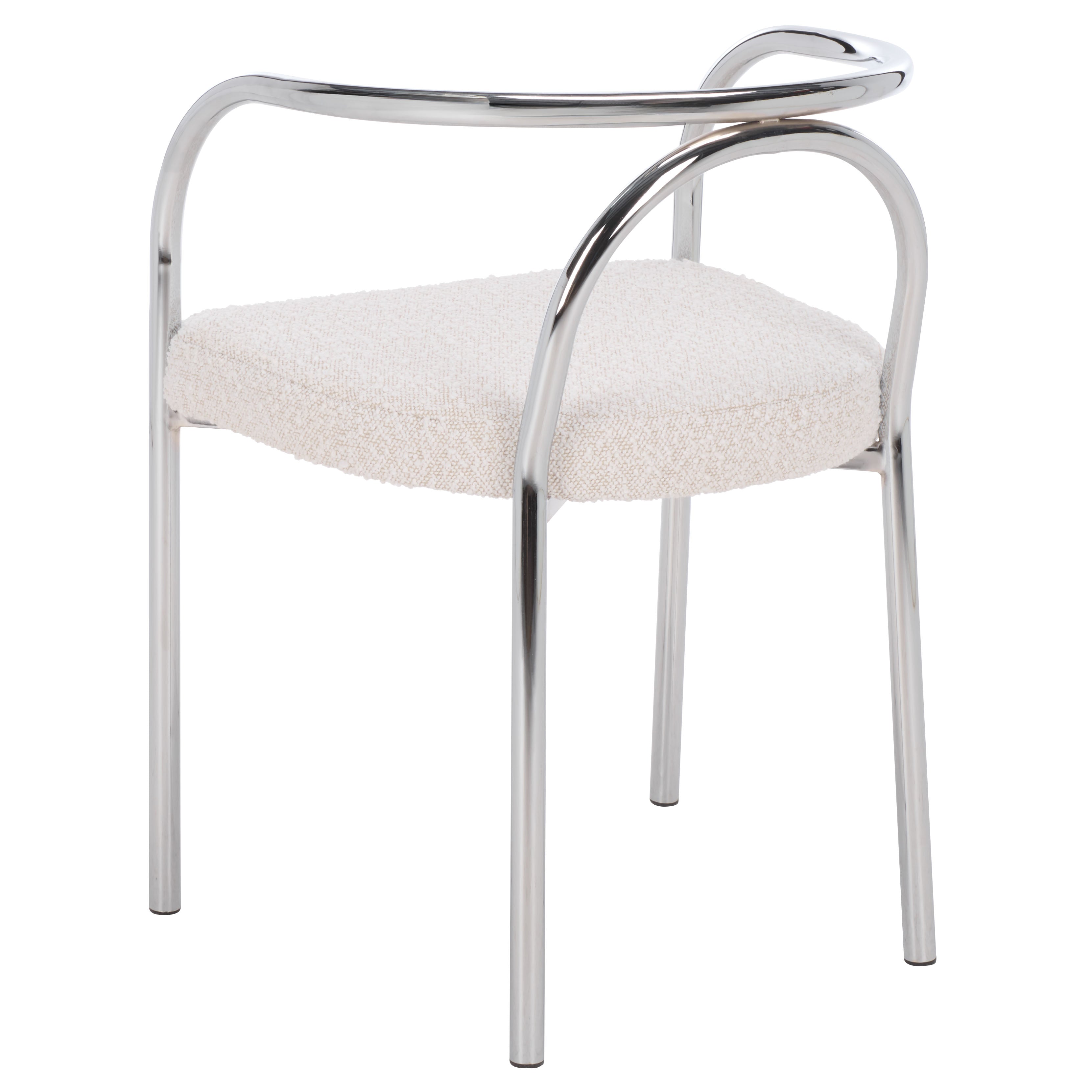 CREAM BOUCLE / CHROME