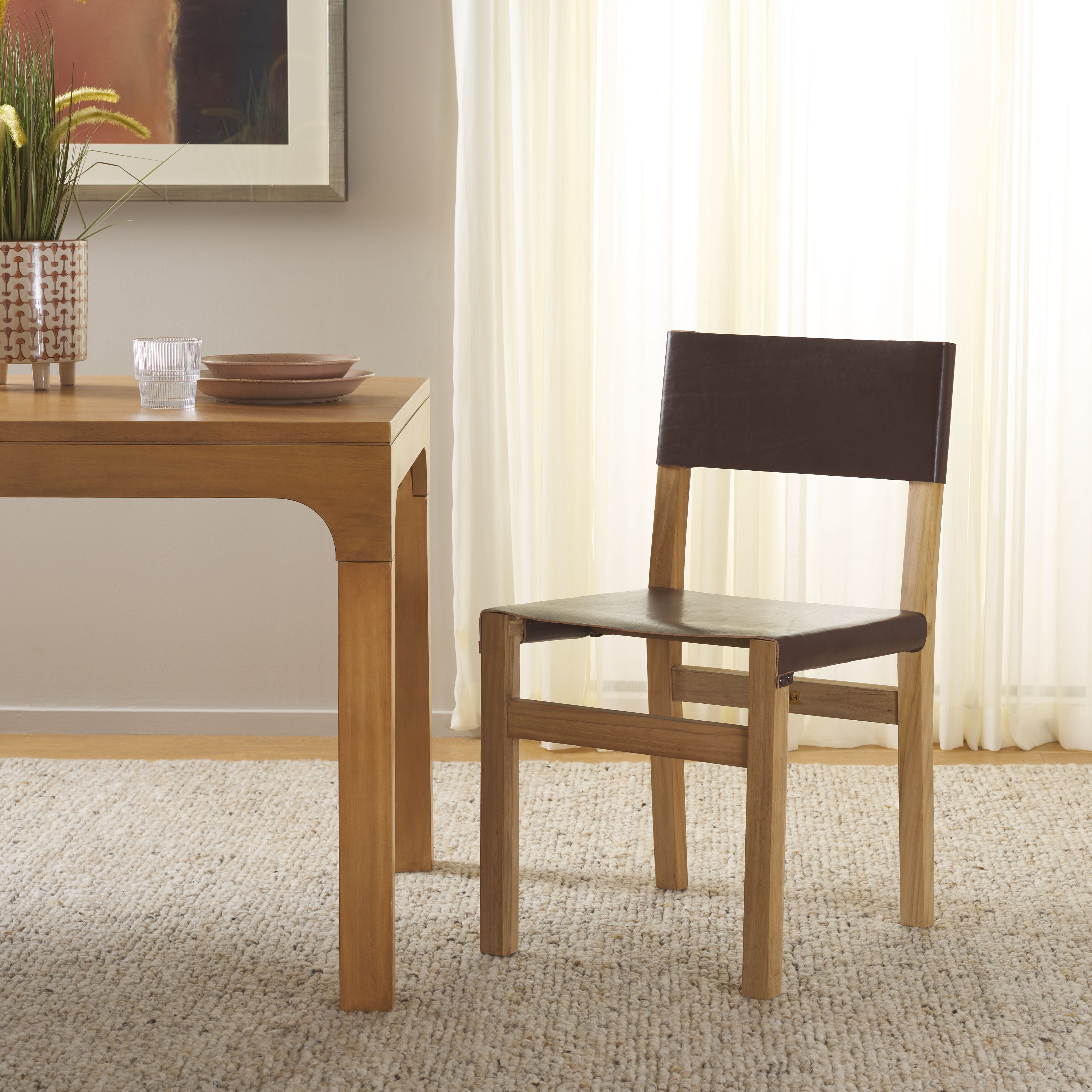 Safavieh Romee Dining Chair, DCH1210 - Cognac / Natural