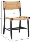 Safavieh Floryn Rope Dining Chair, DCH8805 - Black / Natural