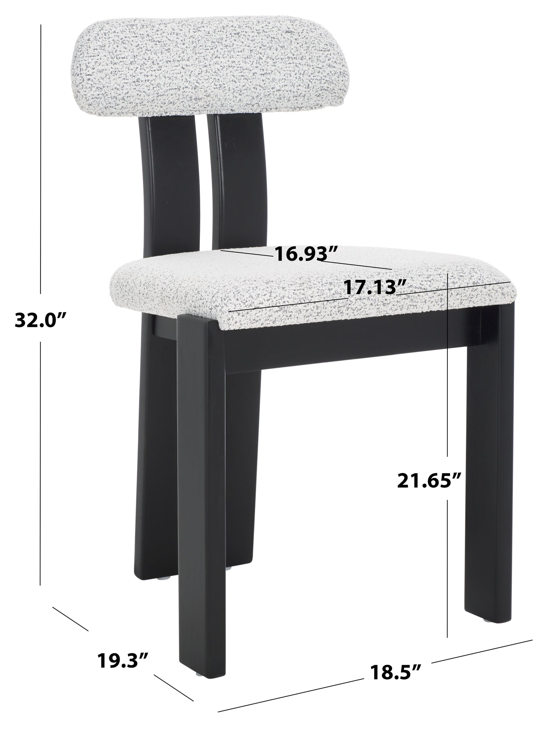 Black W/ White / Black