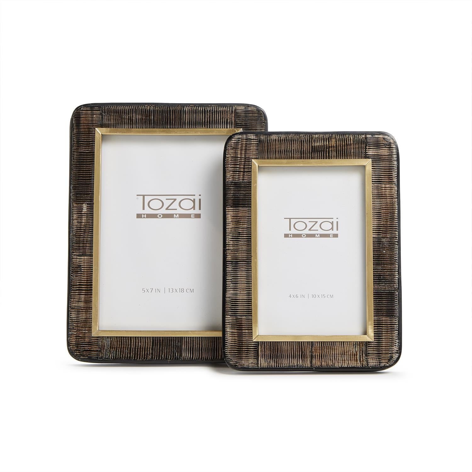 Two's Company Set of 2 Bubbles Crystal Glass Photo Frame