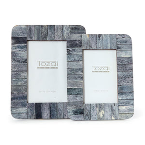 Two's Company Tones of Gray Set of 2 Photo Frame