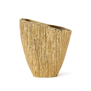 Tozai Home Pleats, Golden Vase with Slope Top Edge - DHR004