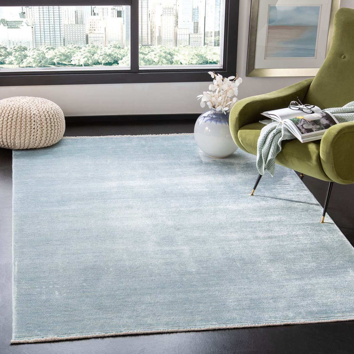 Safavieh Dream 500 Rug, DRM500 - Turquoise / Grey
