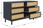 Safavieh Aino 6 Drawer Dresser, DRS9600 - Black