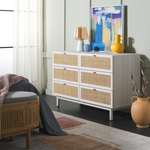 Safavieh Aino 6 Drawer Dresser, DRS9600 - White