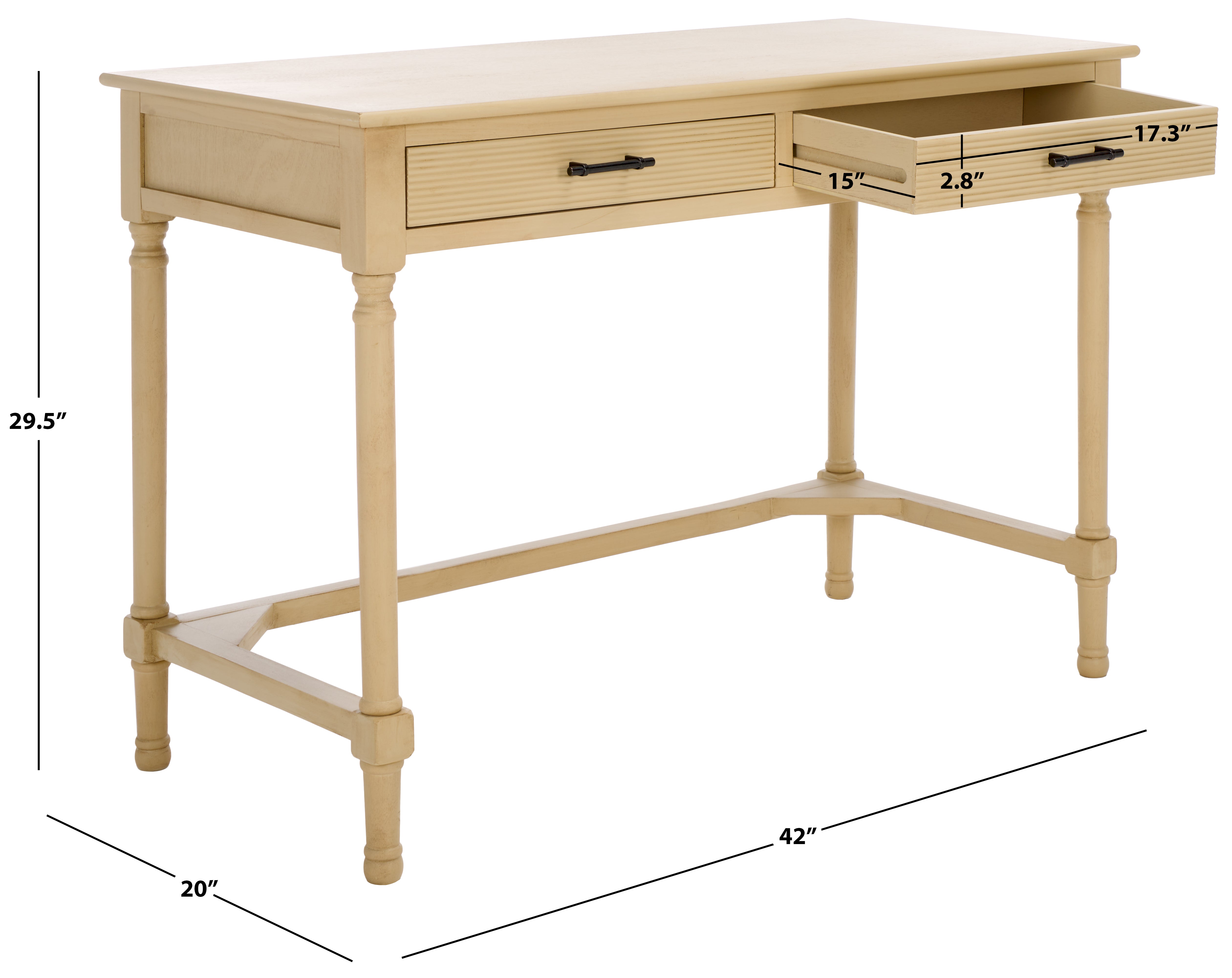Safavieh Layce 2 Drawer Desk , DSK5704 - Natural
