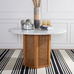 WHITE FAUX MARBLE / NATURAL