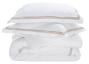 Safavieh 2 Line Embroidery Hotel Duvet Cover 3 Piece, DVT1001