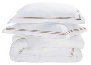 Safavieh Hotel Collection 2-Line Embroidered Duvet Cover Set, DVT1001