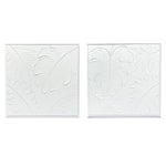 Two's Company 31-1/2" Sq. Palms Set of 2 White Wall Art