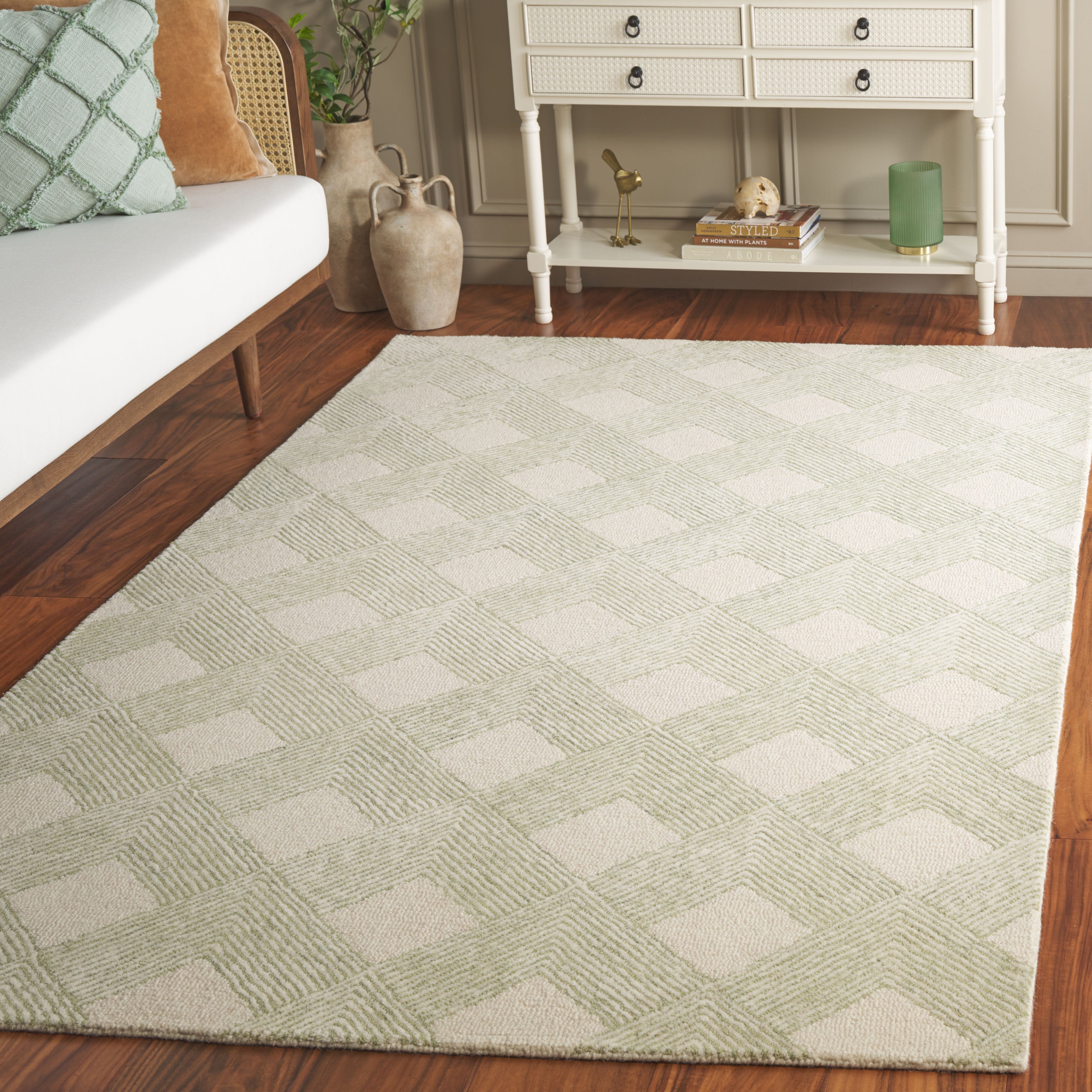 GREEN / IVORY