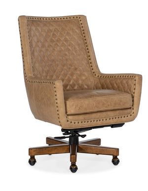 Hooker Furniture - Kent Executive Swivel Tilt Chair - Brown - EC206-081