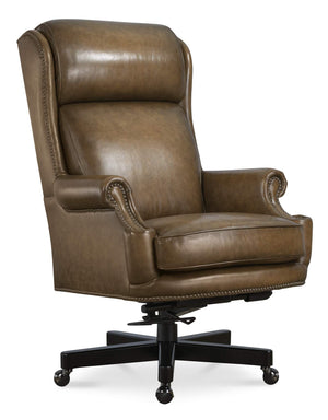 Hooker Furniture - Tucker Executive Swivel Tilt Chair - Brown - EC841-078