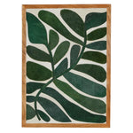 Two's Company Green Tropical Abstract Leaves Wall Art