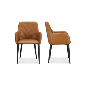Moe's Home Collection - Cantata Dining Chair Tawny Vegan Leather-Set Of Two - ER-2040-40