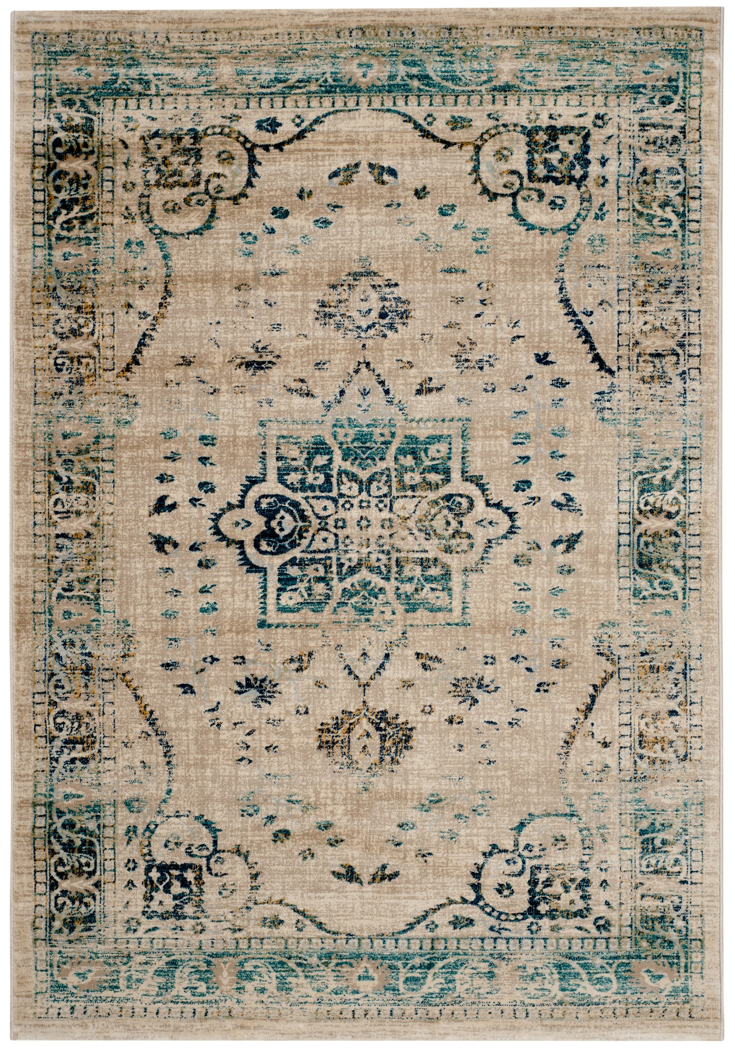 BEIGE / TURQUOISE