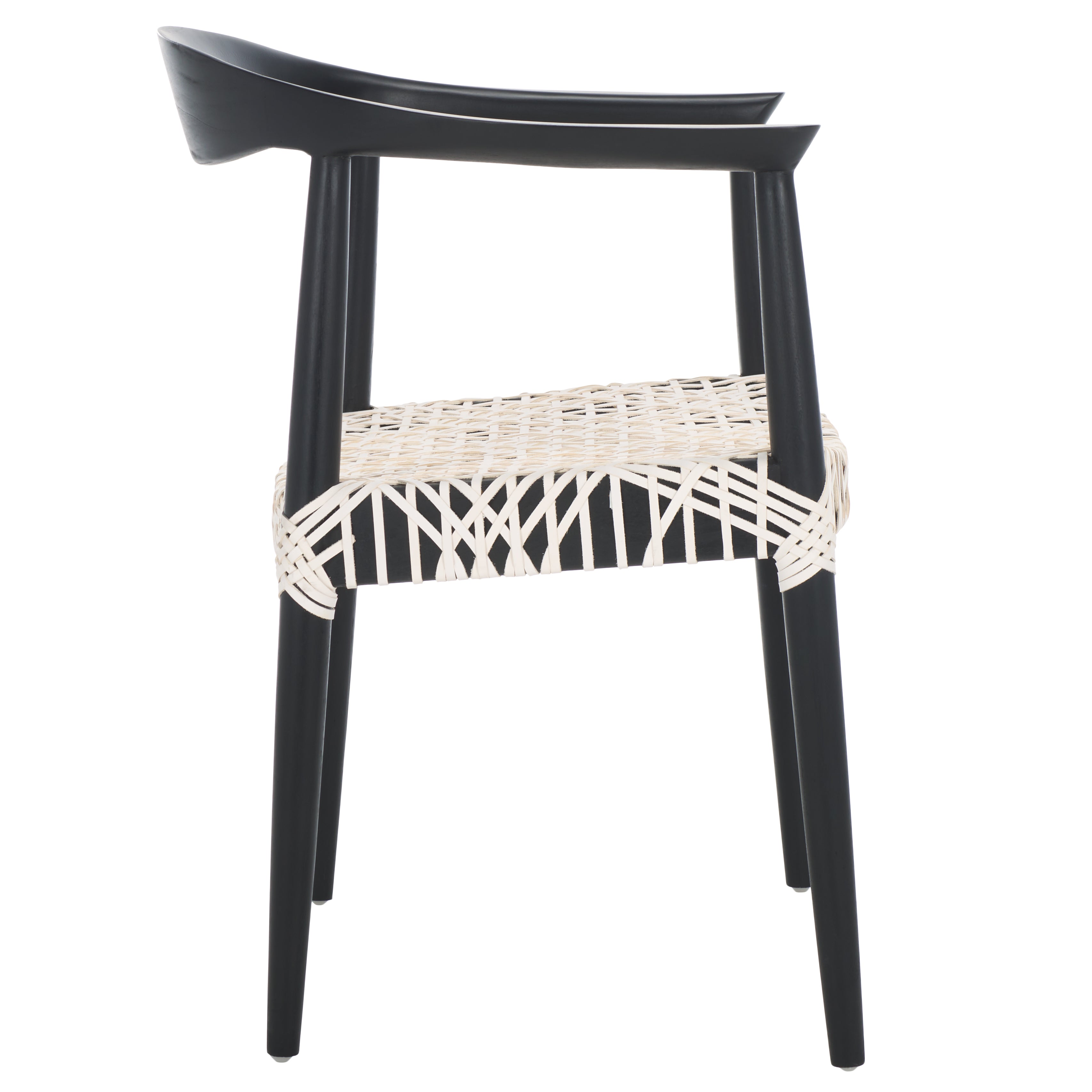 Safavieh Bandelier Arm Chair , FOX1003 - White / Black