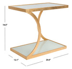 Safavieh Sullivan Accent Table, FOX2526 - Gold / White Glass