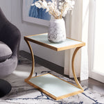 Safavieh Sullivan Accent Table, FOX2526 - Gold / White Glass