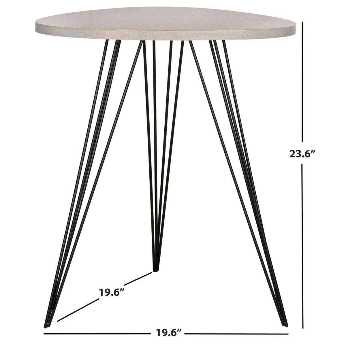 Safavieh Wolcott Retro Mid Century Side Table , FOX4207 - Grey/Black