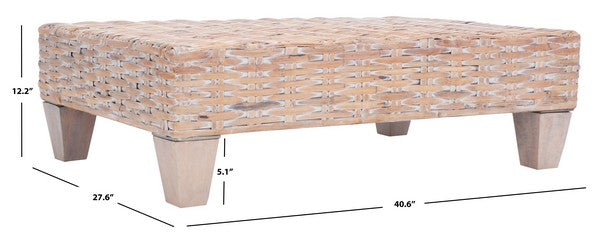 Safavieh Leary Coffee Table, FOX6528 - Natural White Wash