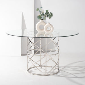 Safavieh Couture Ren 54" Glass Top Dining Table, FOX9053