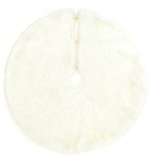 Momeni Furry Tree Skirt Rug Collection | White - FTREEFTS-1WHT
