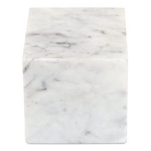 Moe's Home Collection - Cora Cube Tabletop Accent Purple White Marble - GZ-1172-18
