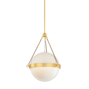 Mitzi Lighting Abbie Pendant - Aged Brass/Soft Bisque - H1040701-AGB/SBQ