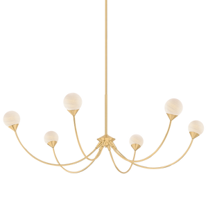 Mitzi Lighting Natasha Chandelier - 6 Light - Aged Brass - H1051806-AGB