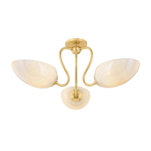 Mitzi Lighting Reva Semi Flush - Aged Brass - H1064603-AGB