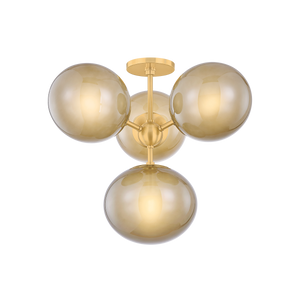 Mitzi Lighting Zaley Semi Flush - Aged Brass - H1073604-AGB