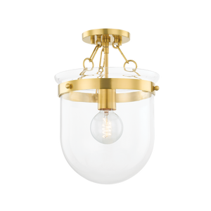 Mitzi Lighting Dunbar Semi Flush - H763601-Agb