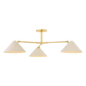 Mitzi Lighting Sonja Semi Flush - True Bronze/Soft Bisque - H993603-AGB/SBQ