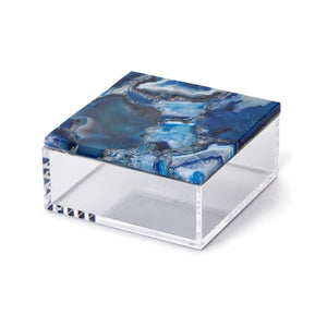 Two's Company Blue Agate Box