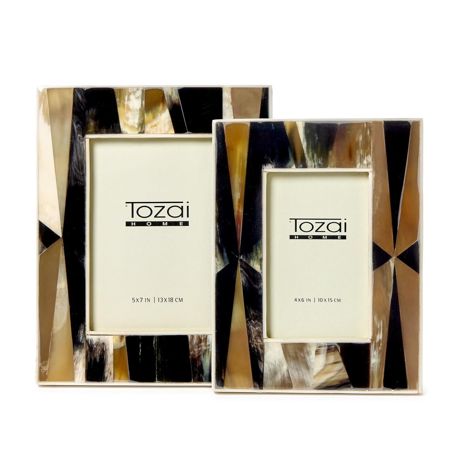 Two's Company Set of 2 Horn Photo Frame