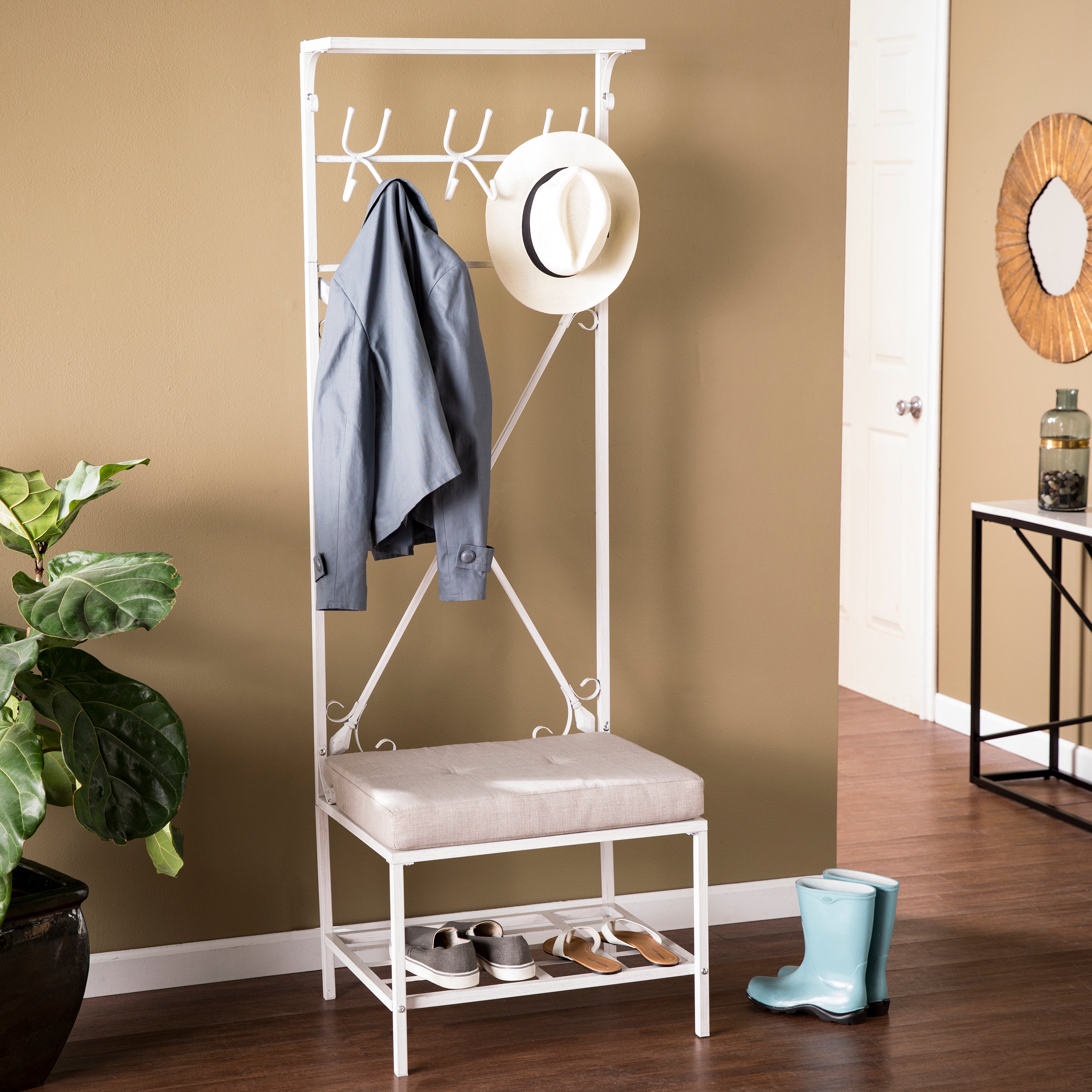 SEI Furniture Dovanti Hall Tree Bench