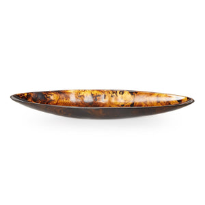 Tozai Home 30" Archipelago Tortoise Brown Marbleized Ellipse Shaped Bowl - HHB021